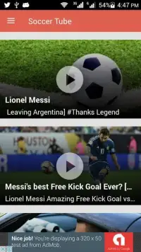 Soccer Tube: Football Clips Screen Shot 2