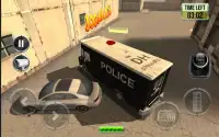 पुलिस कार और वैन बस पार्किंग Screen Shot 5