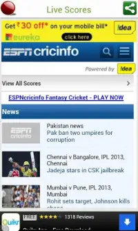 IPL 6 Live Scores Screen Shot 4