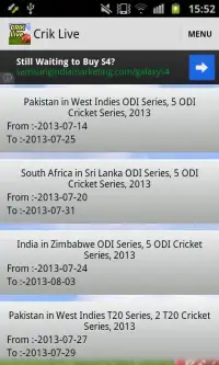 CRIK LIVE - Live Cricket Screen Shot 3