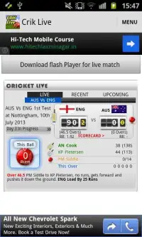 CRIK LIVE - Live Cricket Screen Shot 6