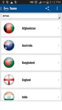 Cricket World Cup Fixtures Screen Shot 1