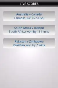 World Cup Cricket - Live Score Screen Shot 3