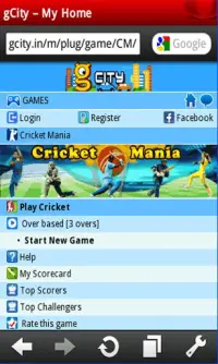 gCity Cricket Mania Screen Shot 1