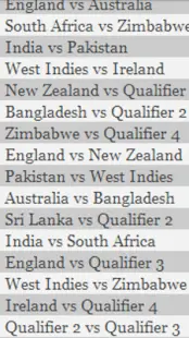 2015 Cricket WorldCup Schedule Screen Shot 0