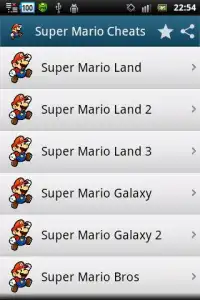 Super Mario Cheats Screen Shot 0