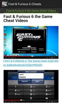 Fast &amp; Furious 6 Cheats Screen Shot 0
