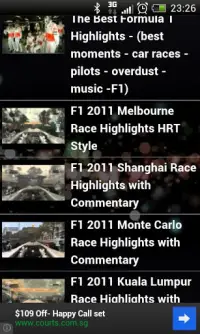NASCAR Schedule F1 News&amp;Result Screen Shot 4