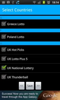 Lottery Results Screen Shot 1