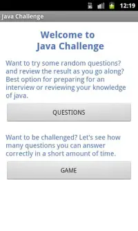 Java Challenge Screen Shot 0