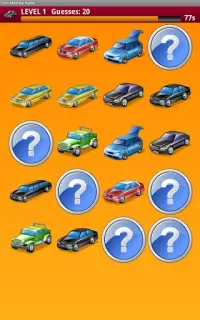 Cars Memory Game Screen Shot 2