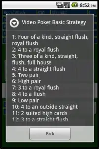 Video Poker Basic Strategy Screen Shot 1
