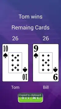 2 Player Card Game Screen Shot 4