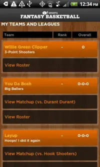 Yahoo! Fantasy Basketball 2012 Screen Shot 0