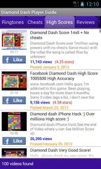 Diamond Dash Player Guide Screen Shot 1