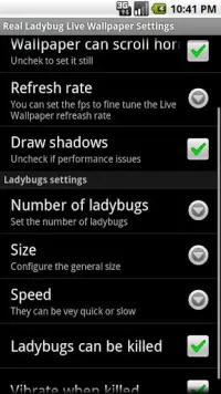 Real Ladybug LWP Screen Shot 2