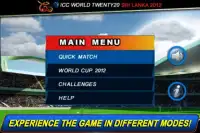 T20 ICC Cricket WorldCup 2012 Screen Shot 1