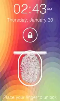 iOS 7 Fingerprint Lock Screen Screen Shot 0