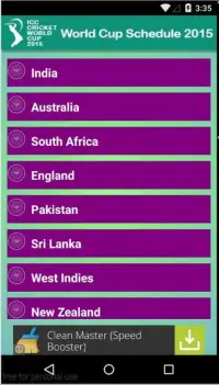 Cricket World Cup 2015 Screen Shot 0