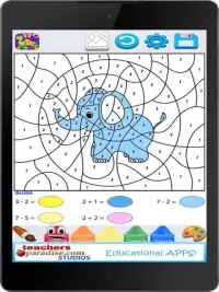 Kids Math Paint by Number Game Screen Shot 6