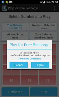 Play for Free Recharge Screen Shot 1