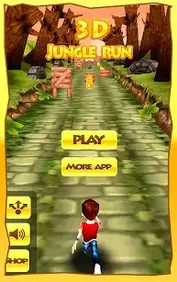 3D Jungle Runner : Racing Game Screen Shot 1