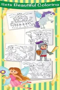 Princess & Pony Coloring pages Screen Shot 3