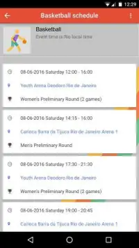 Rio 2016 Olympics Schedule Screen Shot 2