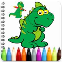 Dinosaurs color game for baby