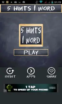 5 Hints 1 Word Screen Shot 0