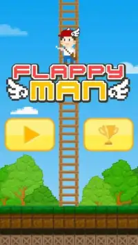 Pixel Flappy Man Climbing Screen Shot 4