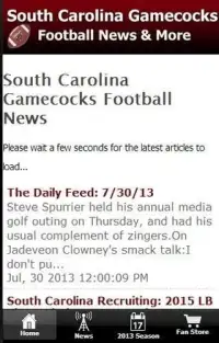 South Carolina Football News Screen Shot 2
