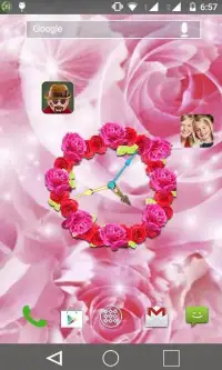 Rose Clock Live wallpaper Screen Shot 3