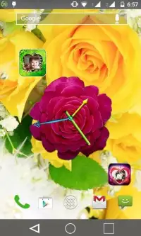 Rose Clock Live wallpaper Screen Shot 2