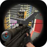 3d toon army sniper shooting