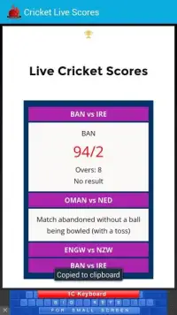 T20 Cricket Live Scores Screen Shot 2