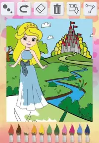 Coloring book princesses kids Screen Shot 3