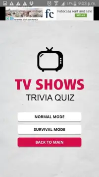TV shows Triva Quiz Screen Shot 5