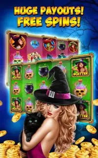 Casino Slots Night of Witches Screen Shot 6