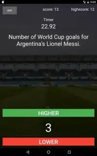 Higher or Lower Football 2 Screen Shot 0