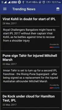IPL 2017 - Schedules Screen Shot 0