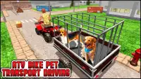 ATV Quad Bike Pet Transporter Driving - Dog Games Screen Shot 8