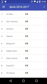 Italia Serie A Fixture Screen Shot 0