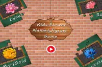 Kids Flower Names Jigsaw Game Screen Shot 4