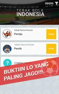 Tebak Gambar Bola Indonesia Screen Shot 1