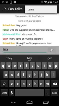 Fan Talks for IPL 2016 Screen Shot 0