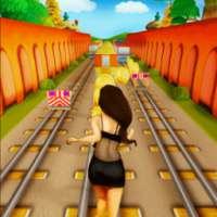 Girl Subway Rail Run