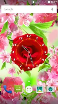 Rose Flower Clock Screen Shot 0