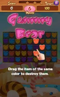 Gummy Bear Crush Match Screen Shot 1