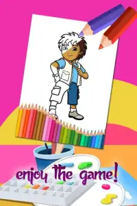 Coloring Guide For Dora Screen Shot 0
